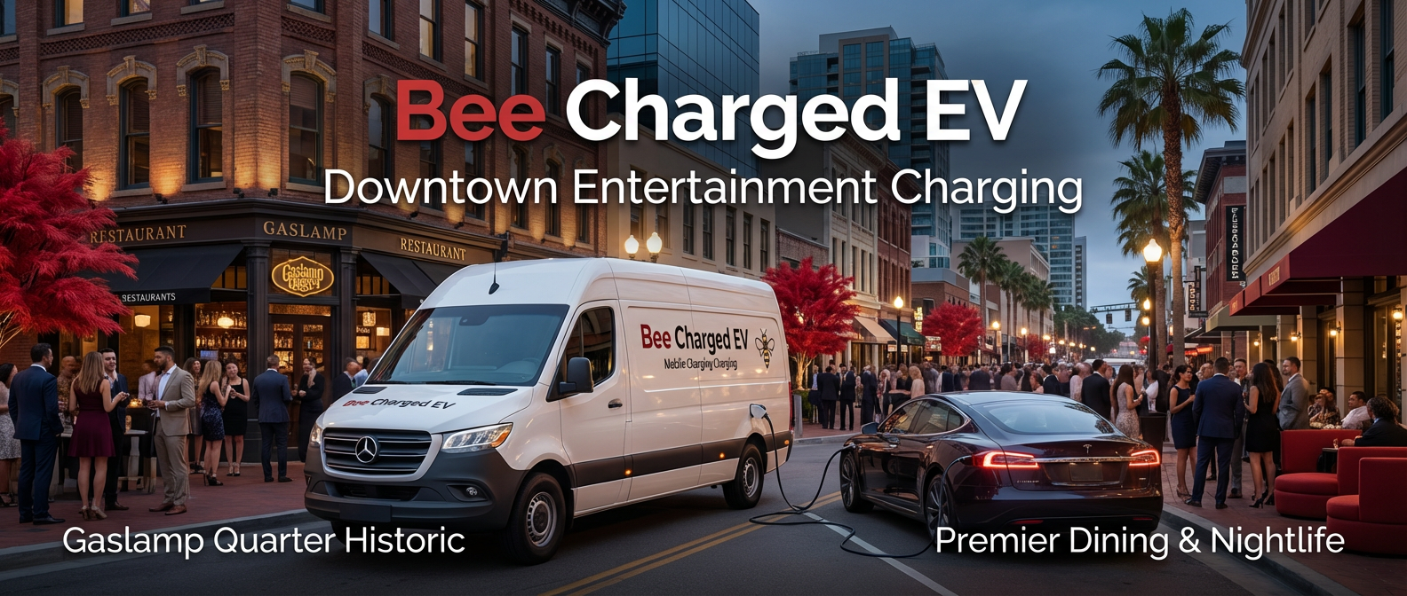 Gaslamp Quarter Charging: Mobile EV Solutions for Downtown Nightlife and Entertainment